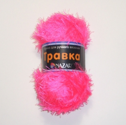 Пряжа "Травка", цвет 2014 ярко-розовый 